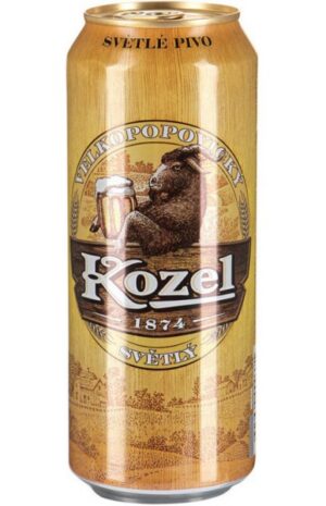 Пиво Велкопоповицкий Козел Светлое, в жестяной банке, 6 шт